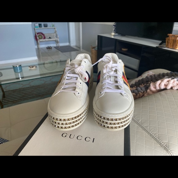 SOLD Gucci Ace Sneakers with Crystals - Picture 3 of 9